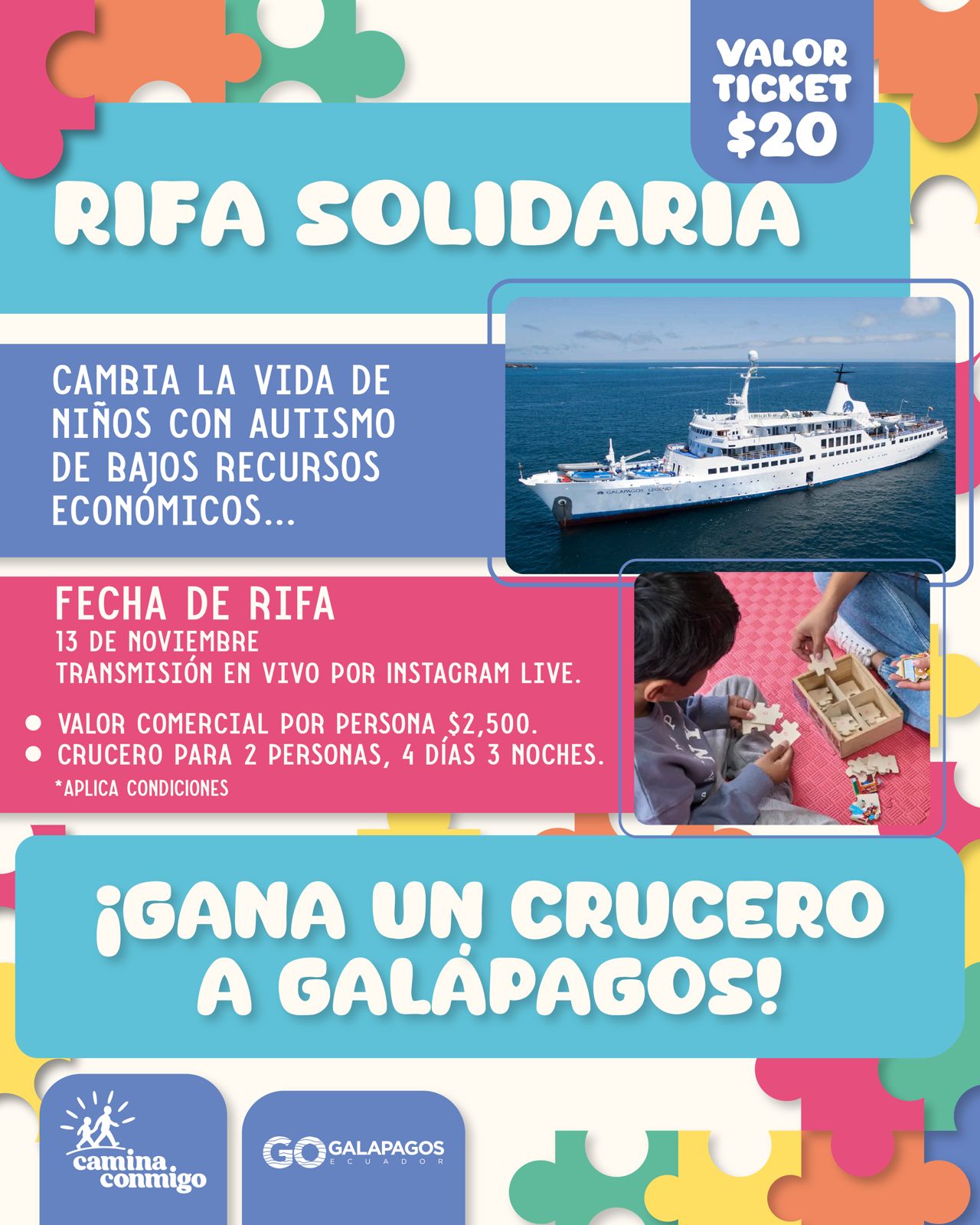 Rifa Solidaria - Crucero Galapagos